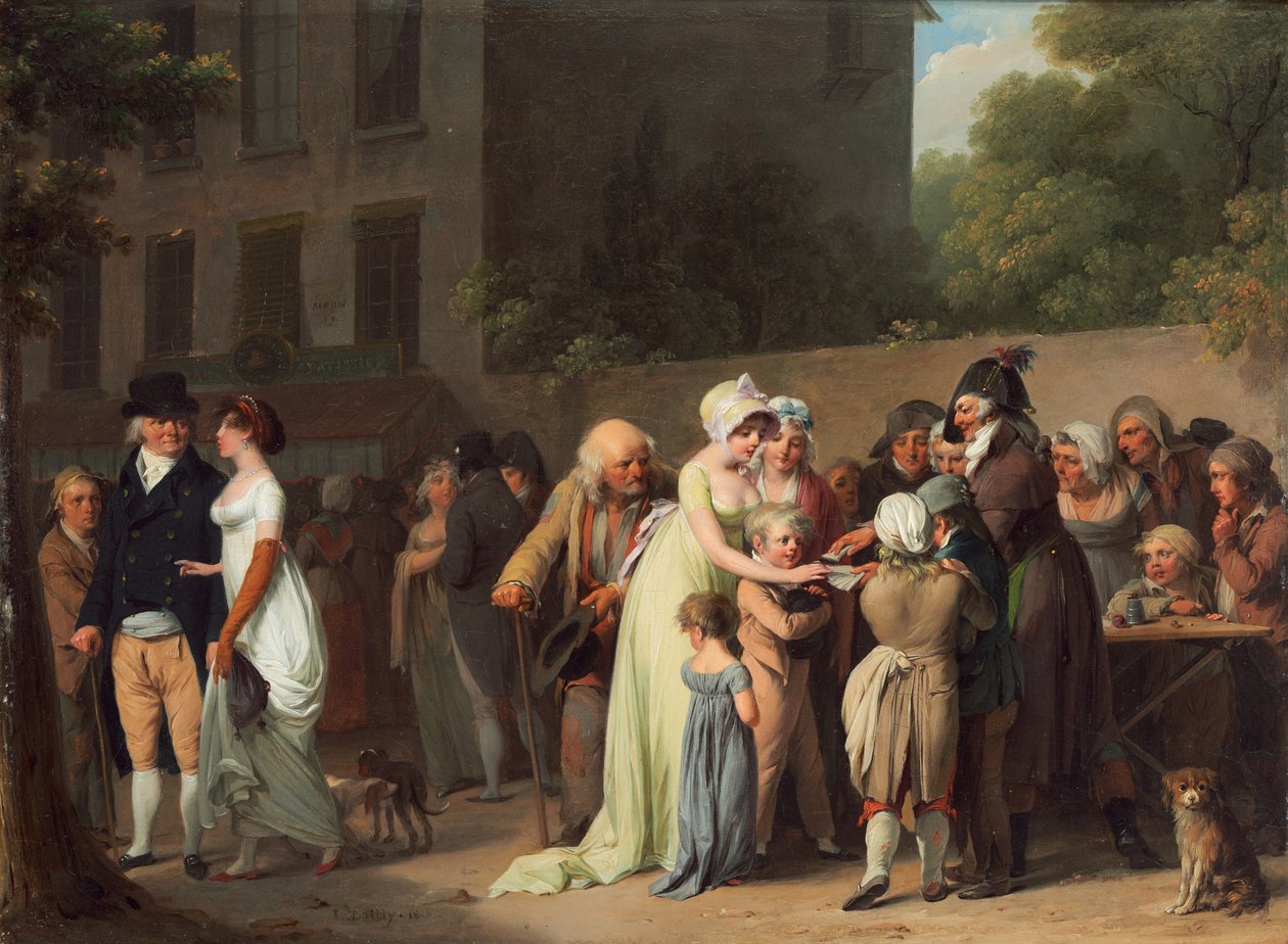 A Card Sharp a körúton alkotó: Louis Leopold Boilly