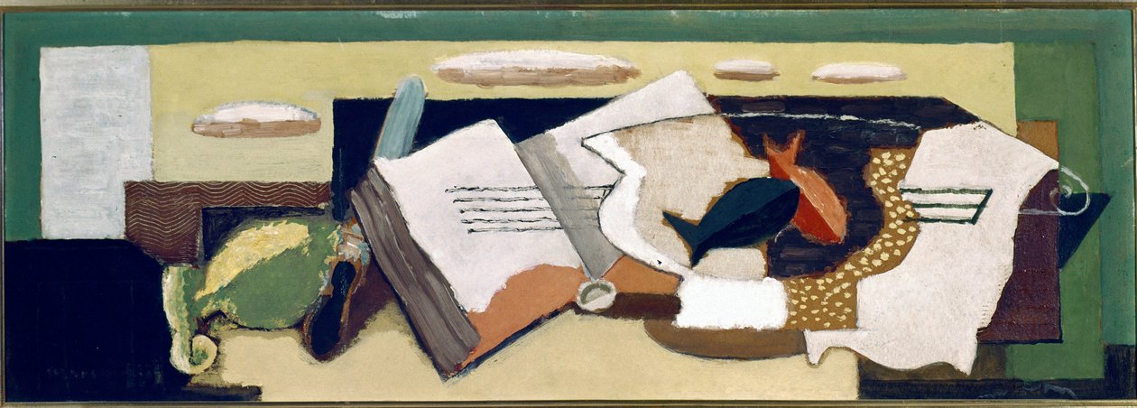 Váza aranyhallal (olaj, vászon alkotó: Louis Marcoussis
