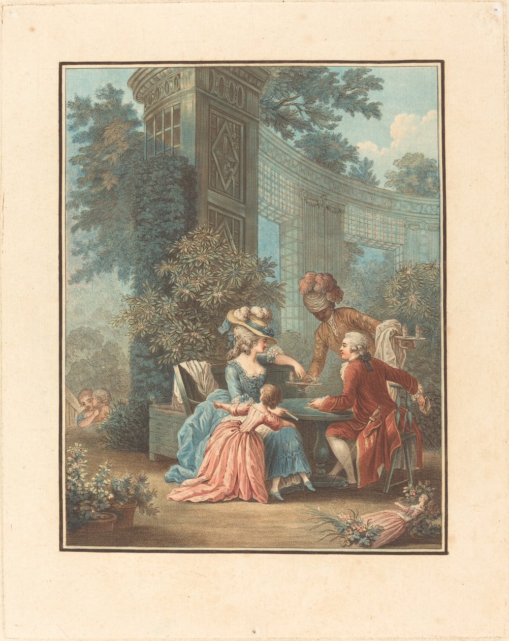 Délutáni tea. alkotó: Louis Marin Bonnet