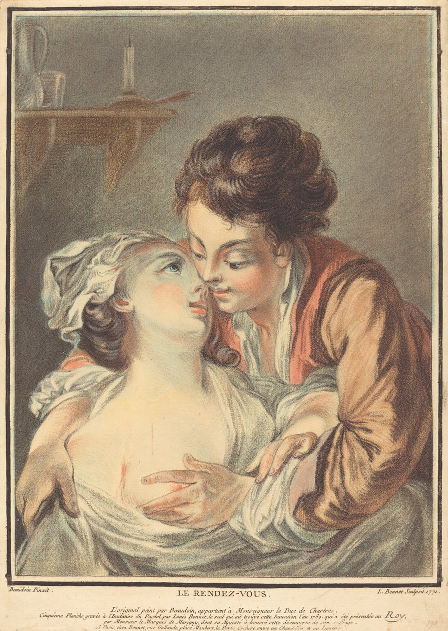 Találkozás, 1771. alkotó: Louis Marin Bonnet