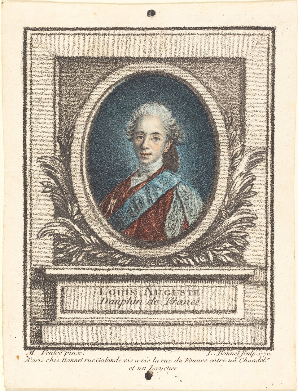 Louis-Auguste, a francia Dauphin, 1770. alkotó: Louis Marin Bonnet