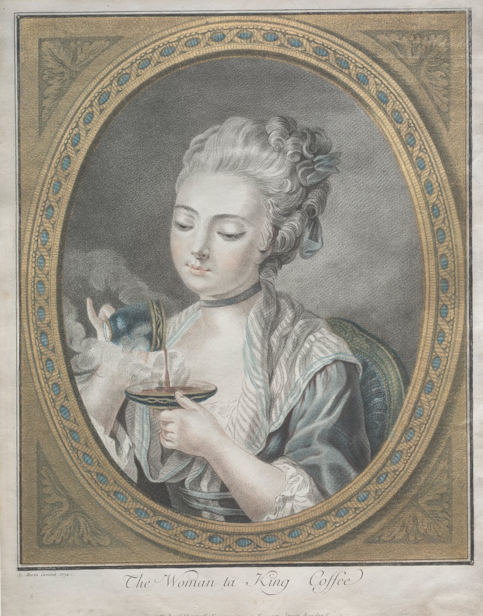 A nő kávézik alkotó: Louis Marin Bonnet
