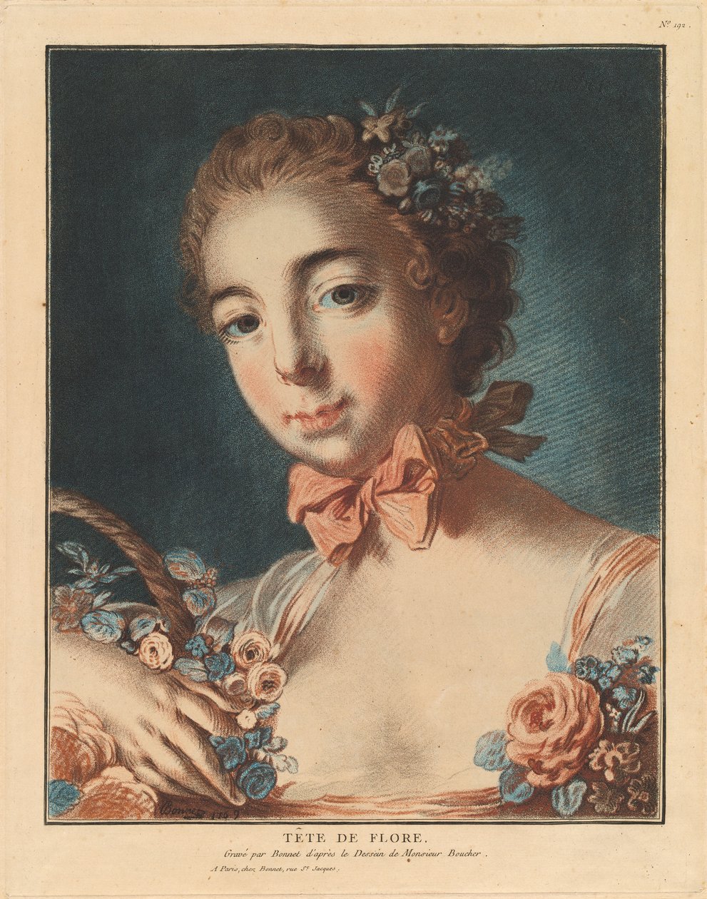 Flóra vezetője, 1769. alkotó: Louis Marin Bonnet