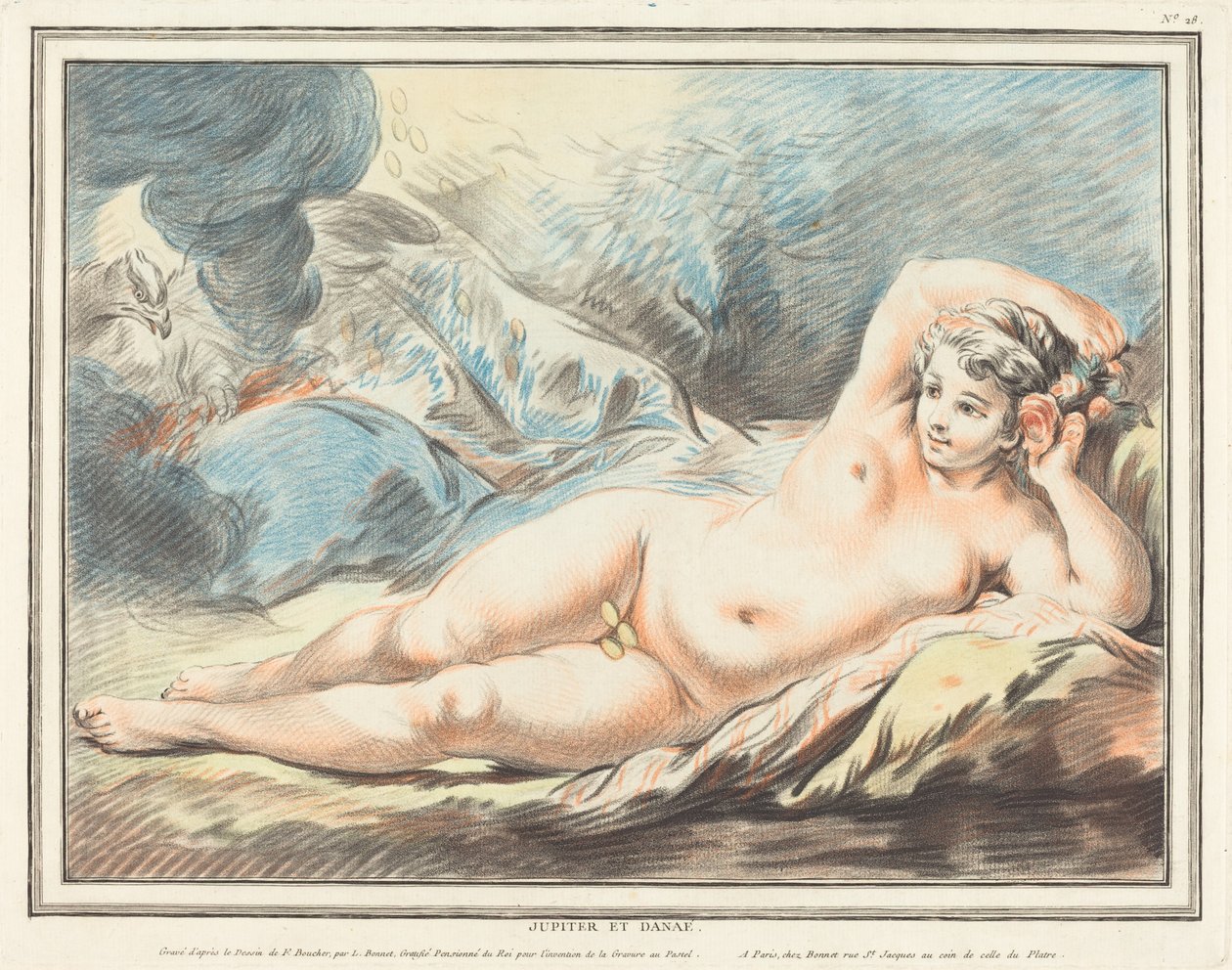 Jupiter és Danaë alkotó: Louis Marin Bonnet after François Boucher