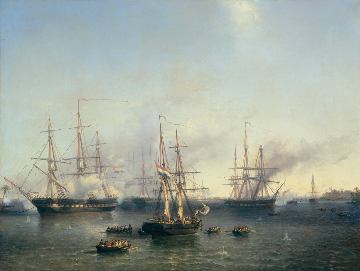 Palembang (Szumátra) meghódítása alkotó: Louis Meijer