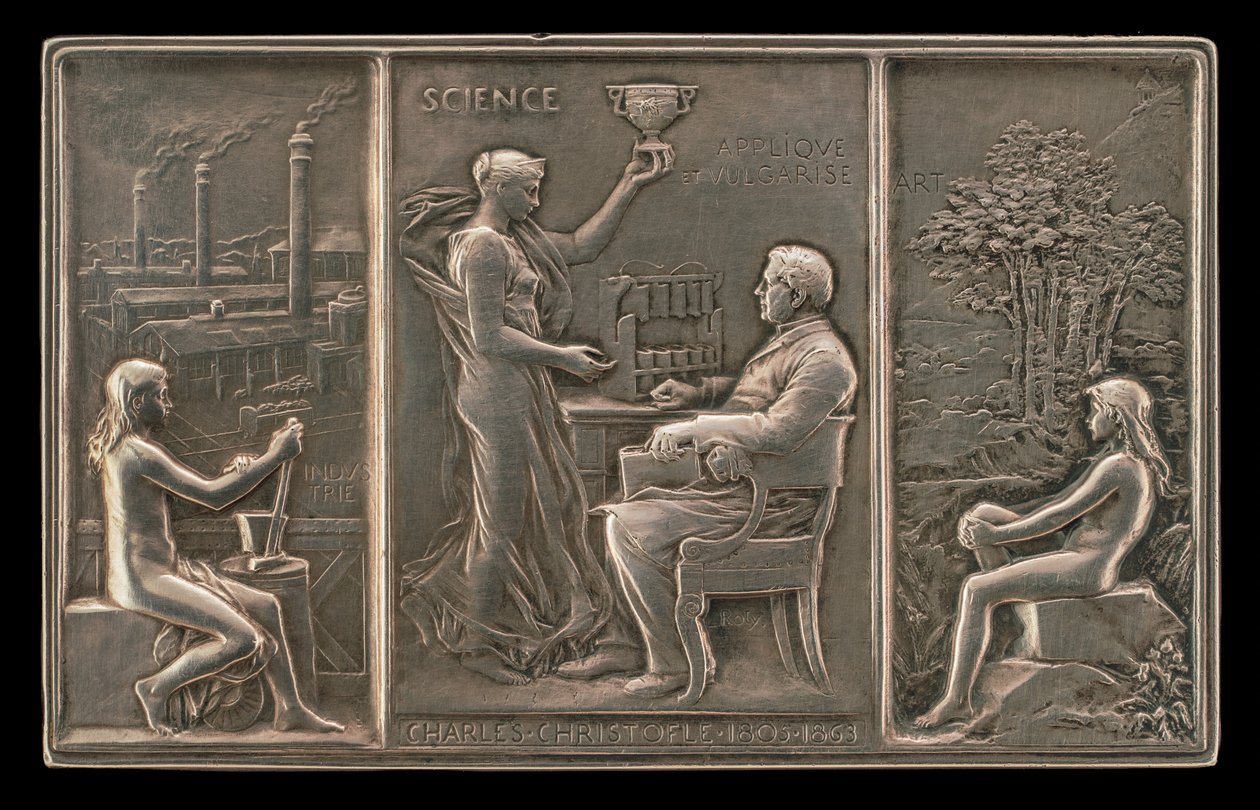 Charles Christofle, 1805-1863, Silversmith [előlap], 1892. alkotó: Louis Oscar Roty