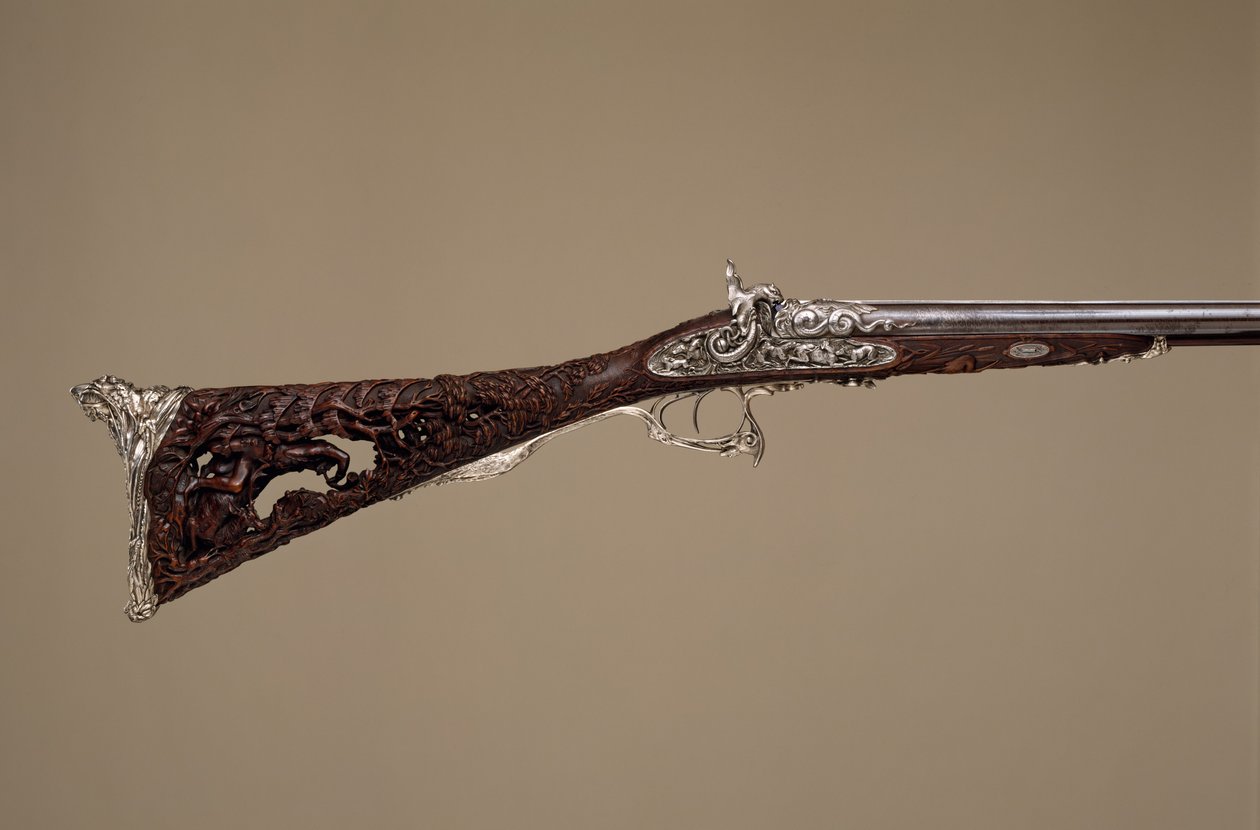 Kétcsövű ütős puska, francia, Párizs, 1854-ben alkotó: Louis Perrin