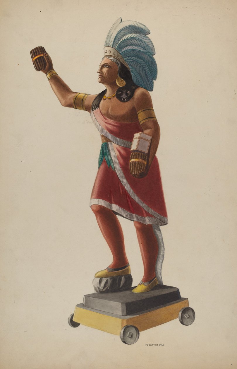 Szivarbolt indiai, 1938. alkotó: Louis Plogsted