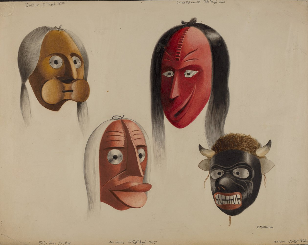 Maszkok, 1938. alkotó: Louis Plogsted