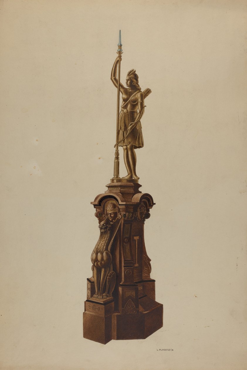 Newel Post, 1938. alkotó: Louis Plogsted