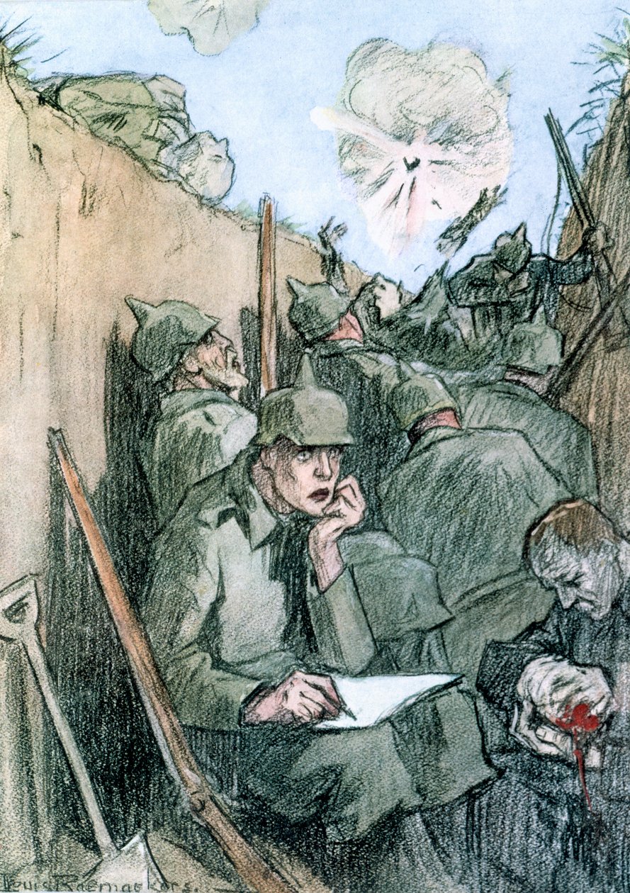 „Level a német árkokból”, 1916 alkotó: Louis Raemaekers