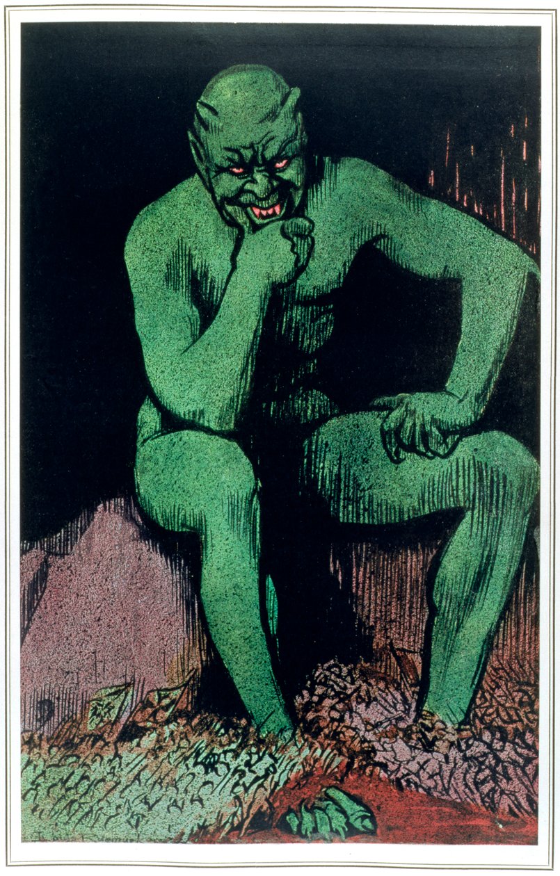 "Az alvó partner", 1916 alkotó: Louis Raemaekers