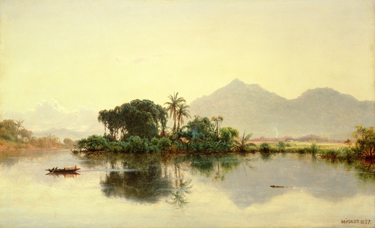 Az Orinocon, Venezuela, 1857 alkotó: Louis Rémy Mignot