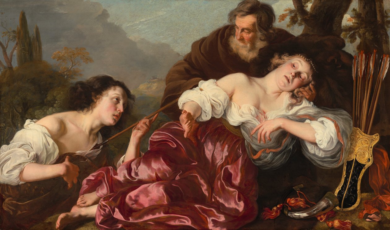 Silvio a sebesült Dorindával, 1651. alkotó: Louis Vallee