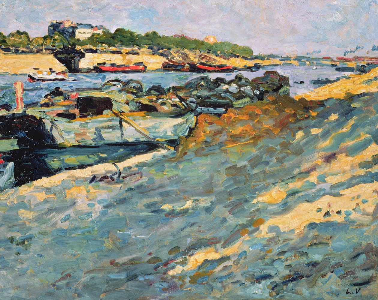 Bárka a Szajnán alkotó: Louis Valtat