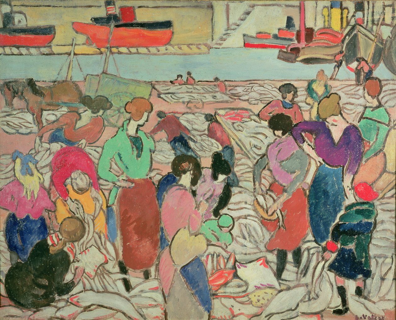 Halvásárlás Boulogne-ban alkotó: Louis Valtat