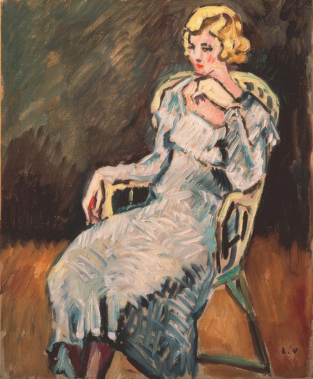 Fiatal nő ülve alkotó: Louis Valtat