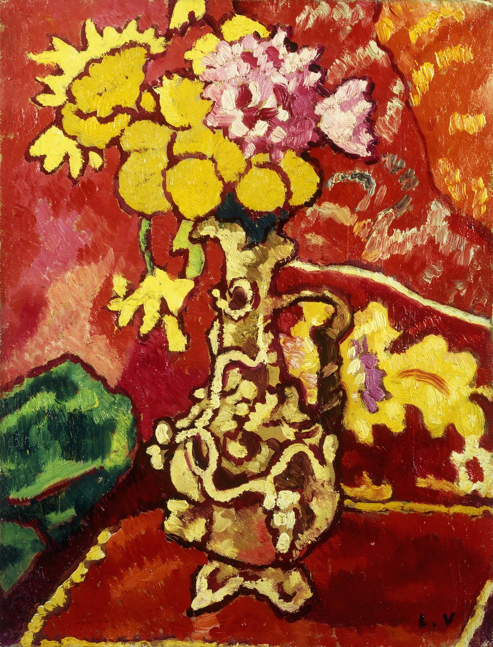 Váza virágokkal alkotó: Louis Valtat