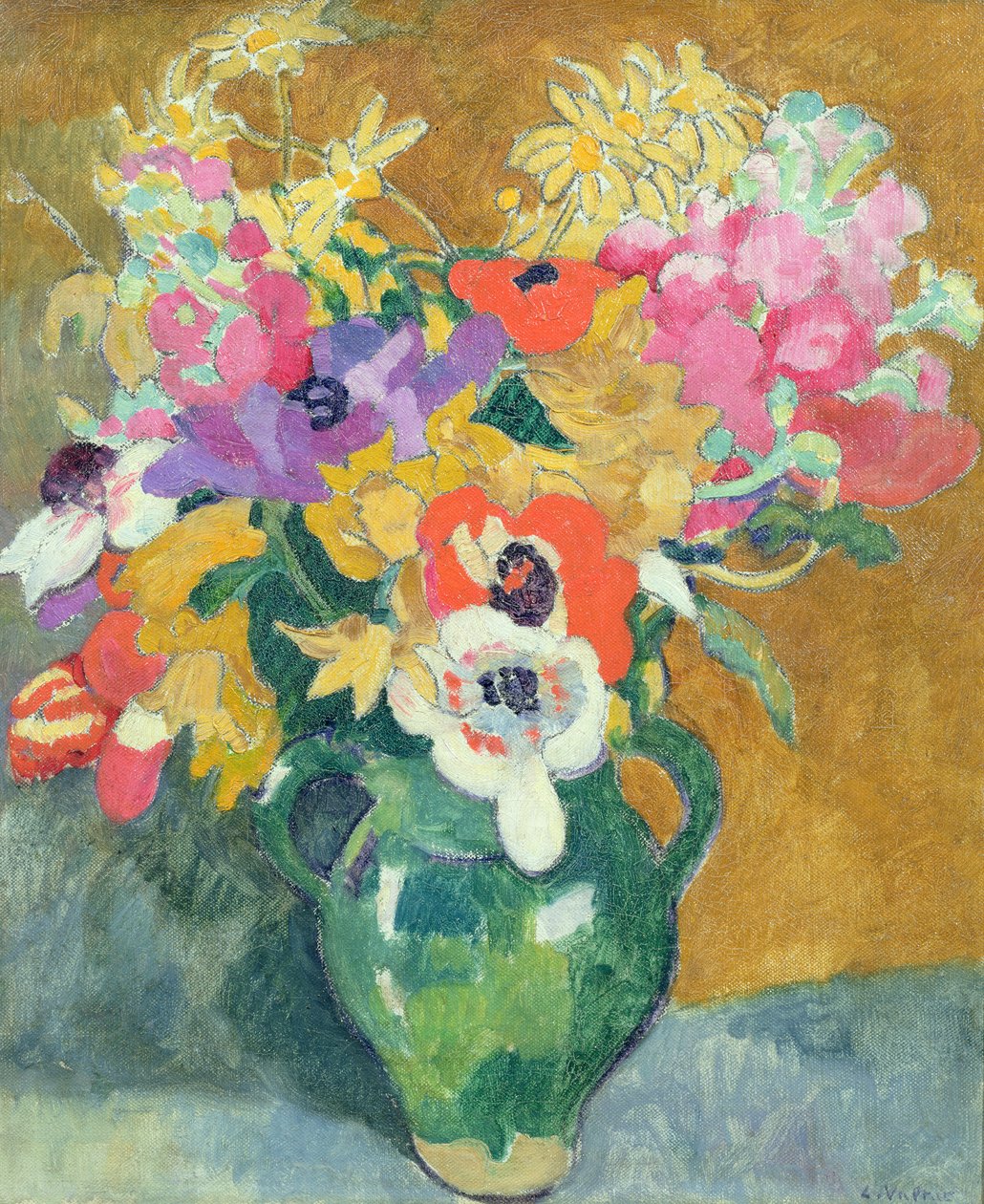 Virágváza, 1925 körül (olaj, vászon) alkotó: Louis Valtat