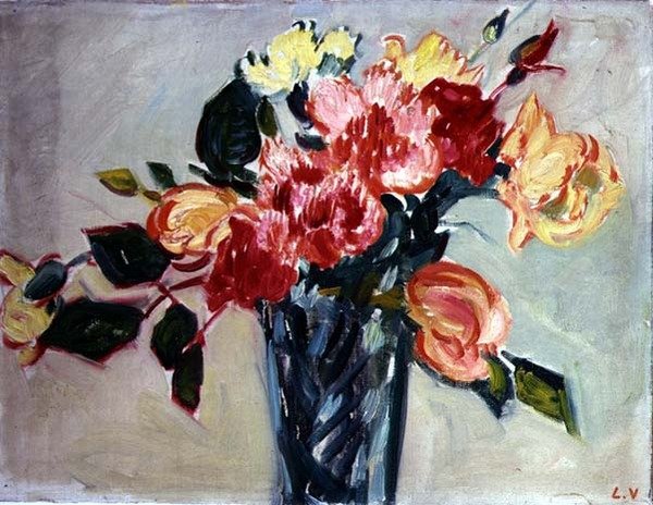 Váza rózsákkal (olaj, vászon) alkotó: Louis Valtat