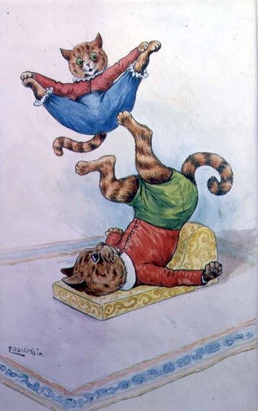 Cavorting macskák alkotó: Louis Wain