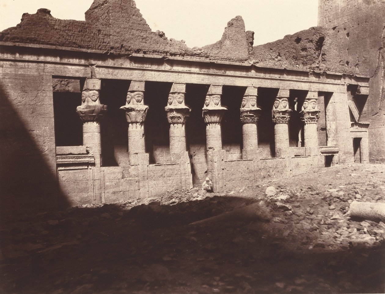 Philae, Belső udvar, West Colonnade alkotó: Louis de Clercq