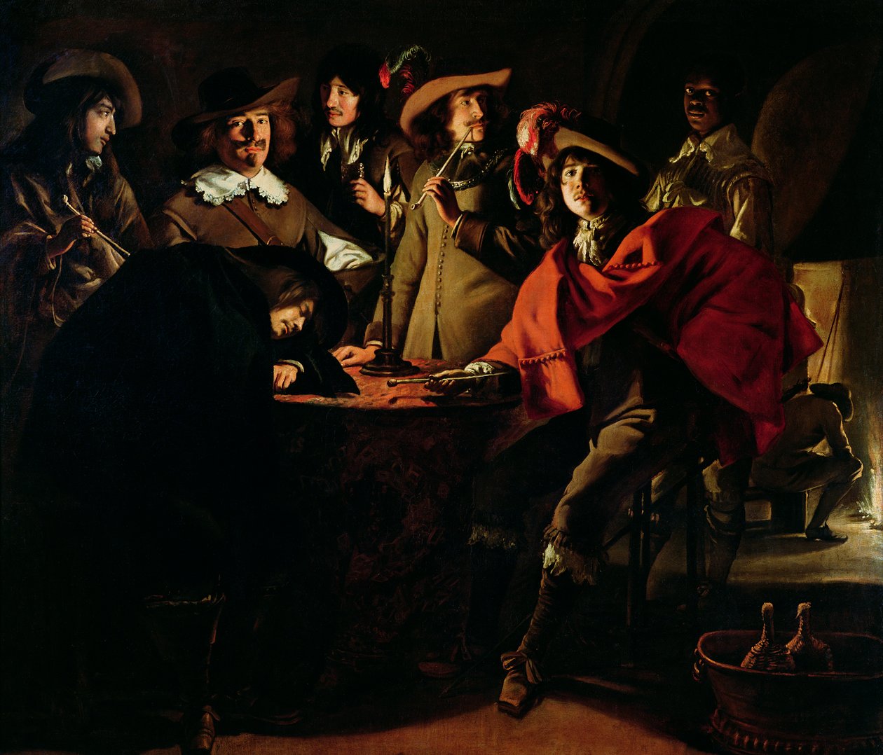 Dohányzó őrök, 1643 alkotó: Louis le Nain