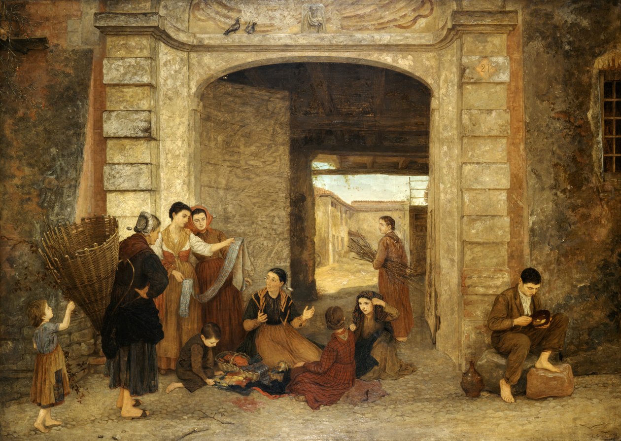 Az örök ajtó kairátus, Lombardia, 1876. alkotó: Louisa Starr