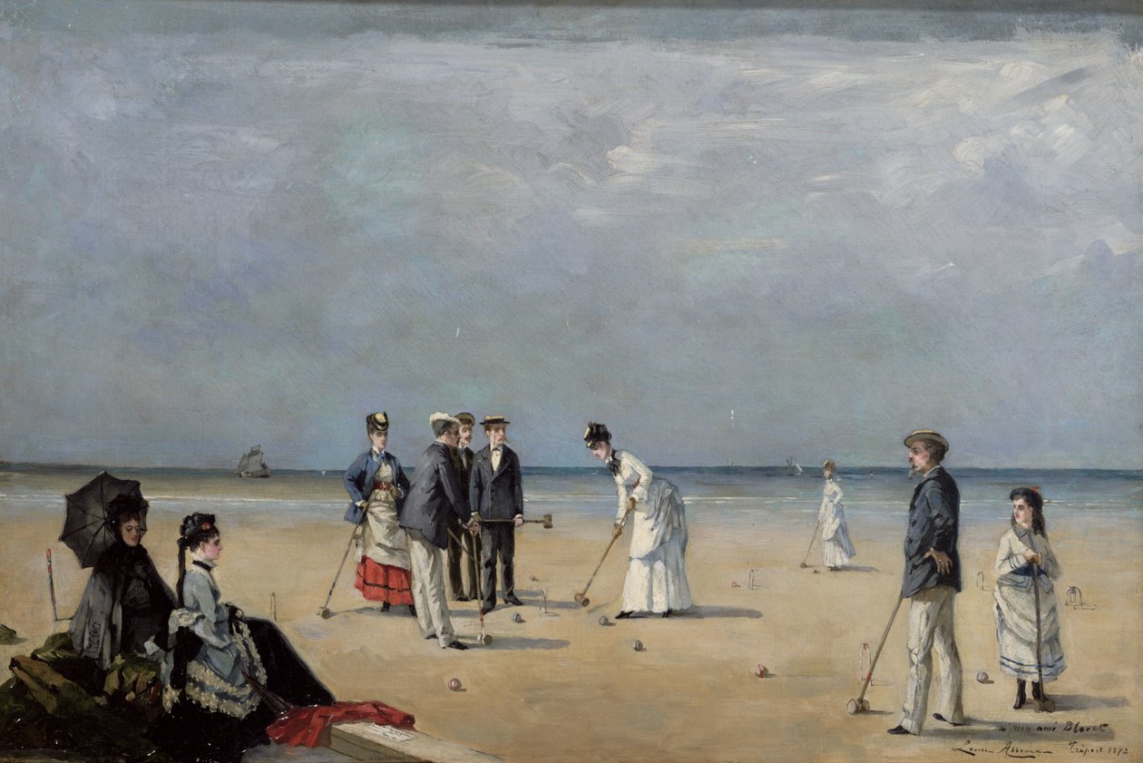 Egy krokettjáték, 1872 alkotó: Louise Abbéma
