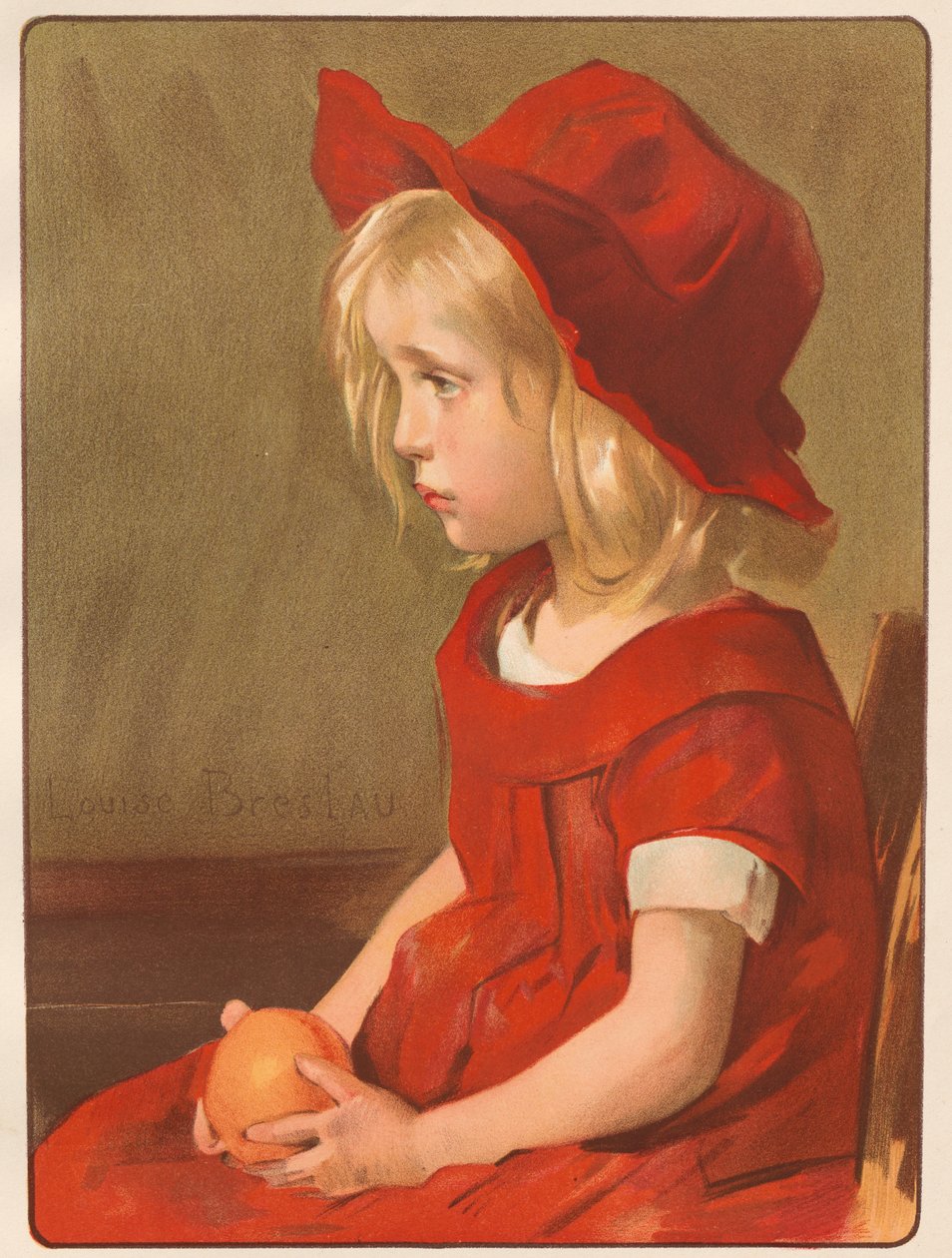 Narancssárga lány alkotó: Louise Breslau