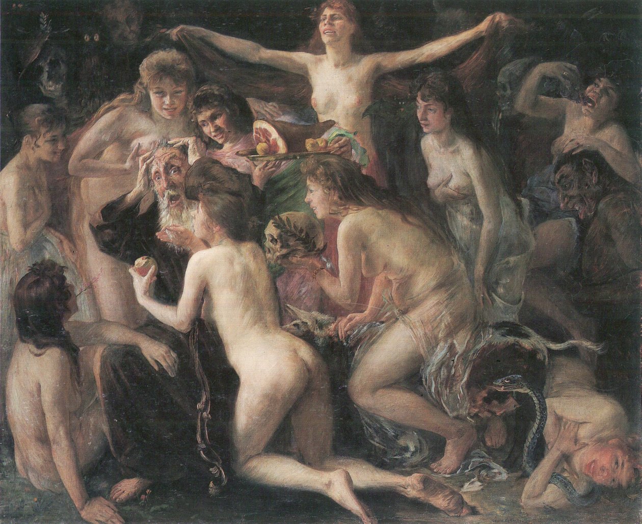 A kísértés Szent. Antoniusn alkotó: Lovis Corinth