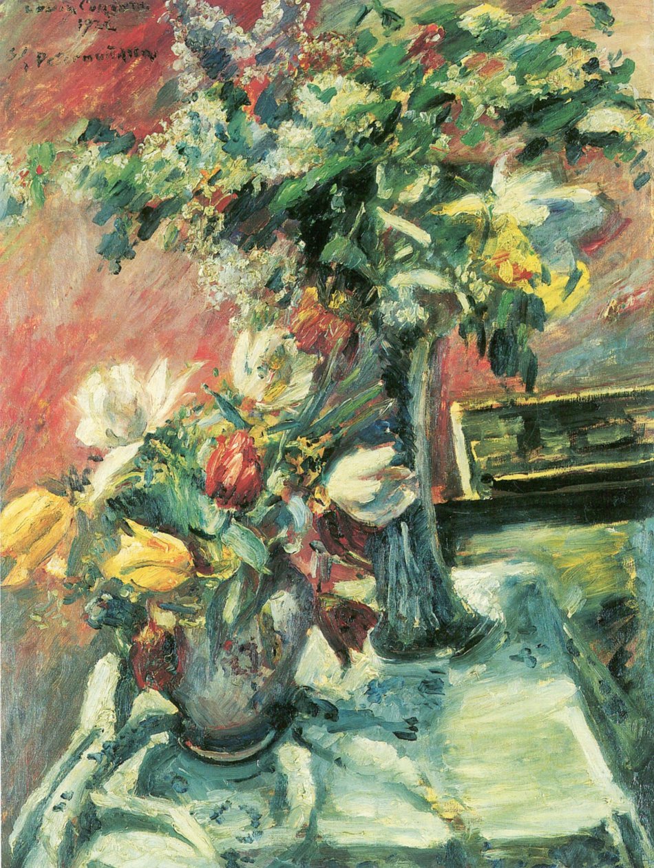 Lilák és tulipánok alkotó: Lovis Corinth