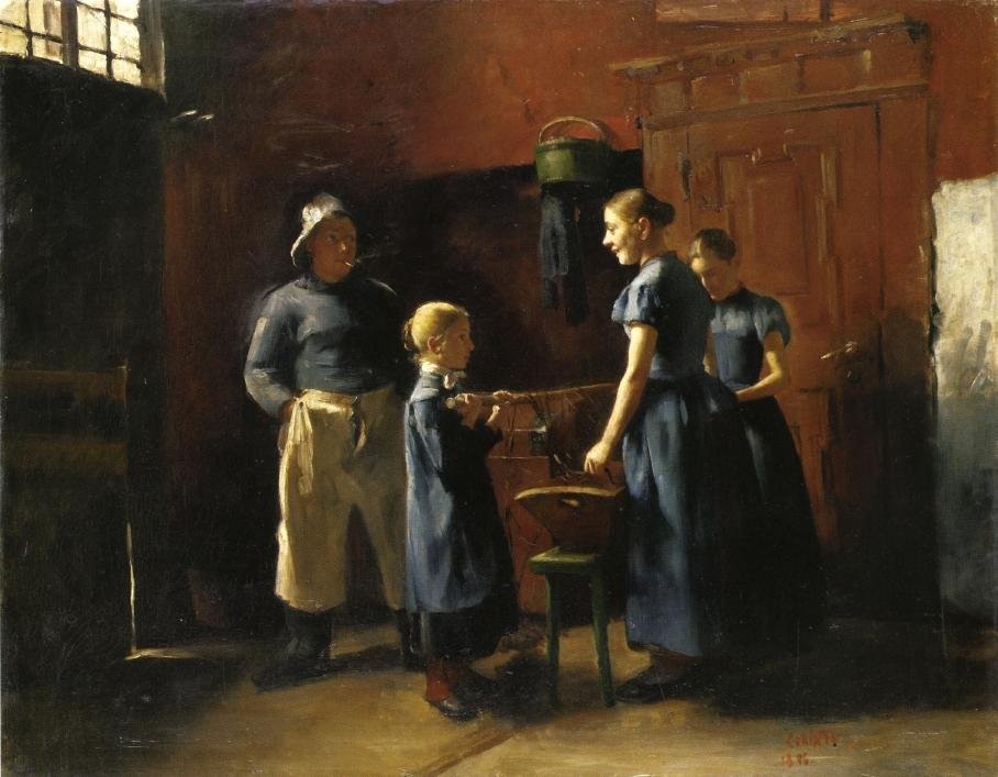 A halász házában alkotó: Lovis Corinth