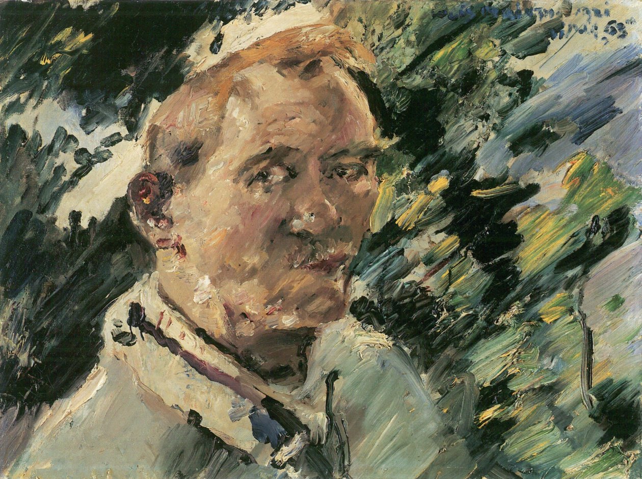 Kis önarckép a Walchensee előtt alkotó: Lovis Corinth