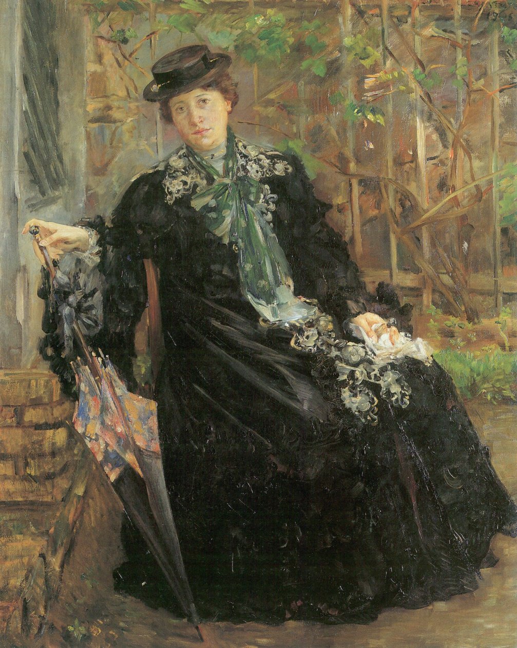 Portré fekete kabátban alkotó: Lovis Corinth