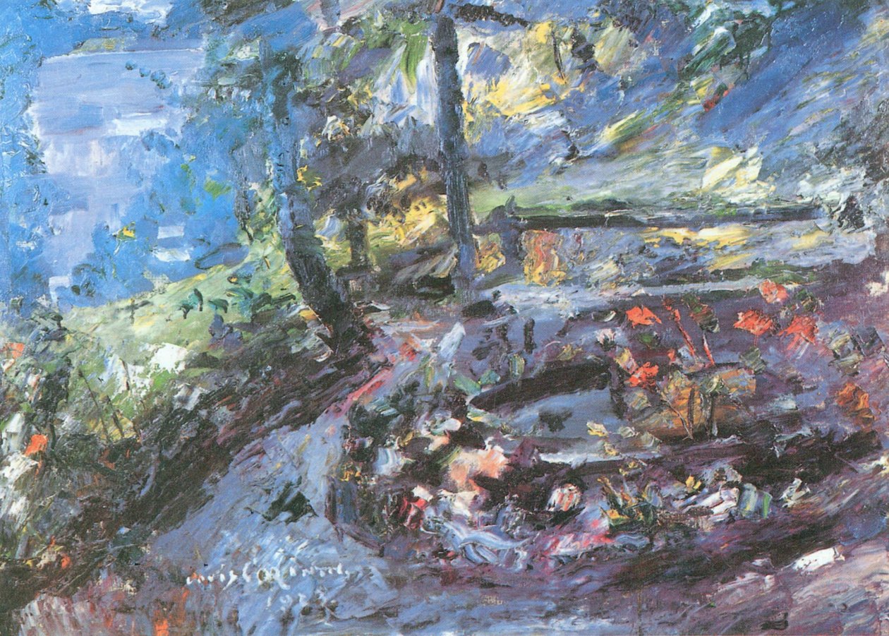 Esős ​​hangulat a Walchensee -n alkotó: Lovis Corinth
