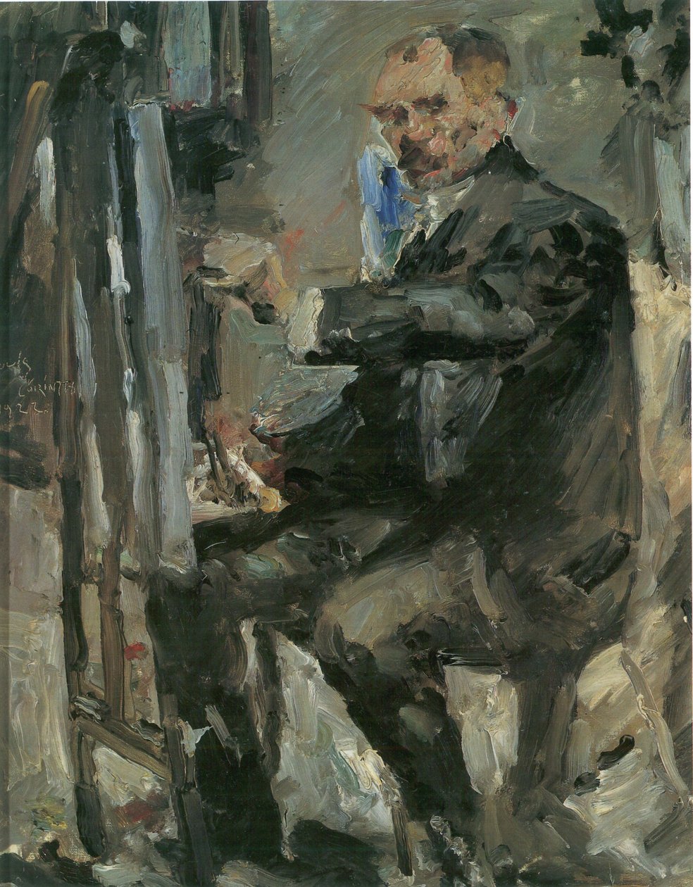 Önarckép a festőállvány előtt alkotó: Lovis Corinth