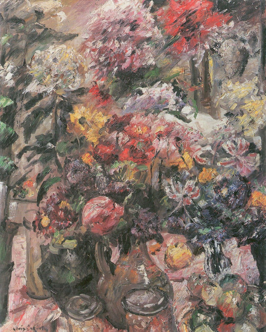 Csendélet krizantémokkal és amarilliszekkel alkotó: Lovis Corinth