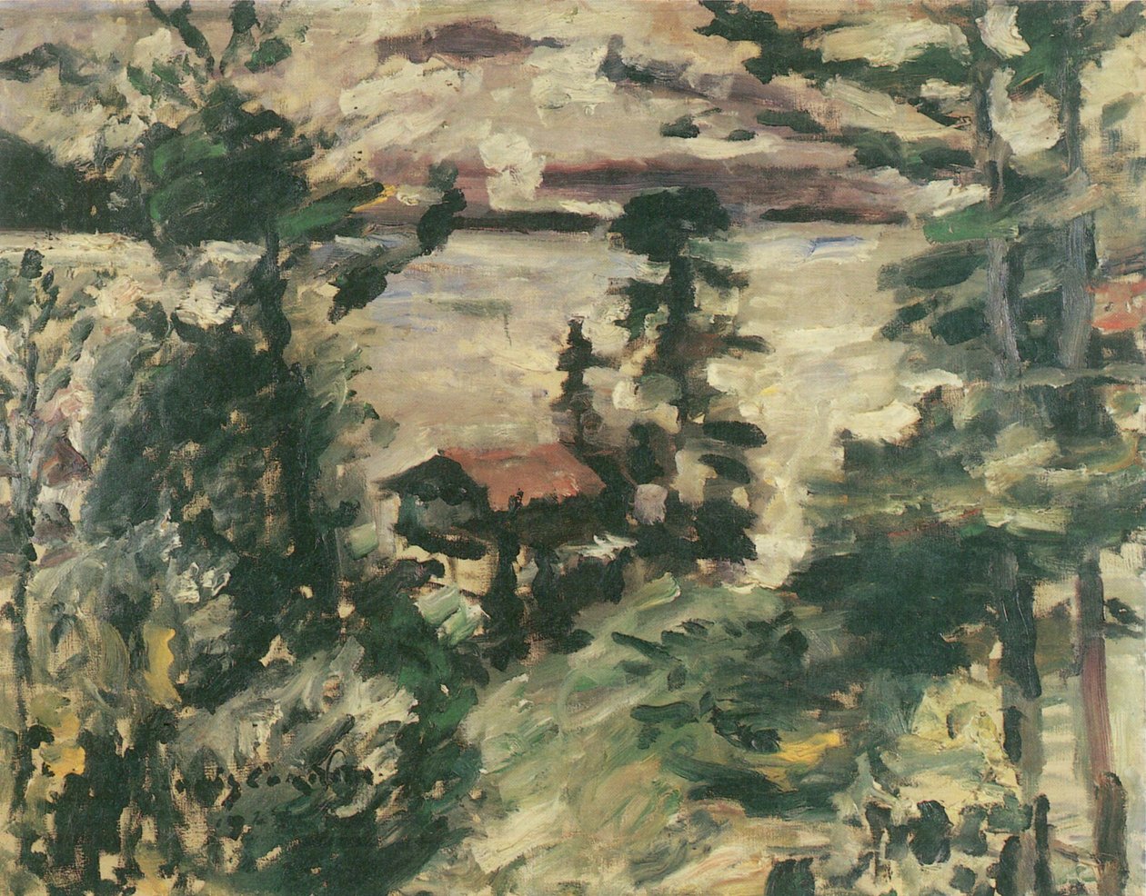 Walchensee, reggeli köd alkotó: Lovis Corinth