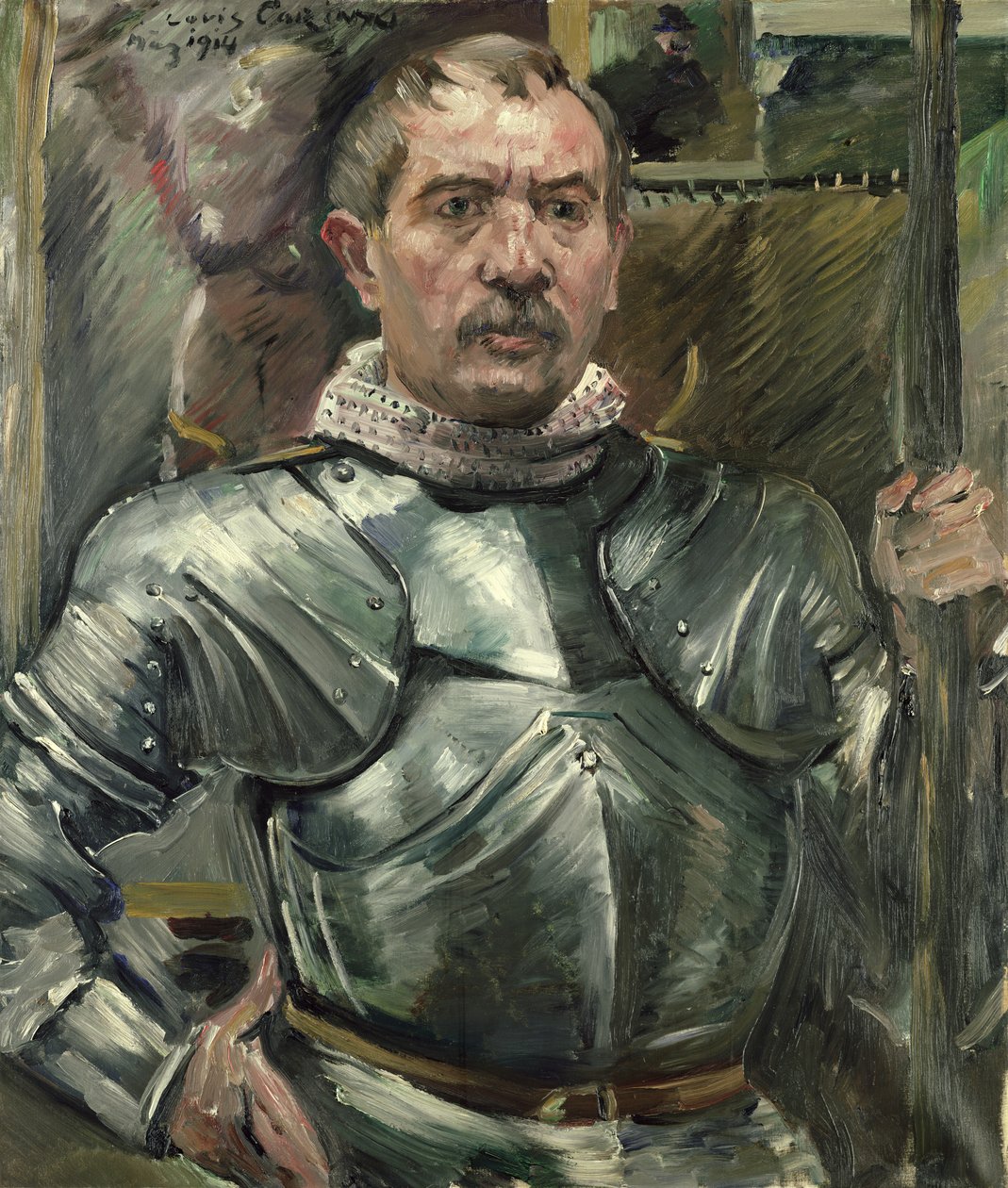 Önarckép páncélban, 1914 alkotó: Lovis Corinth