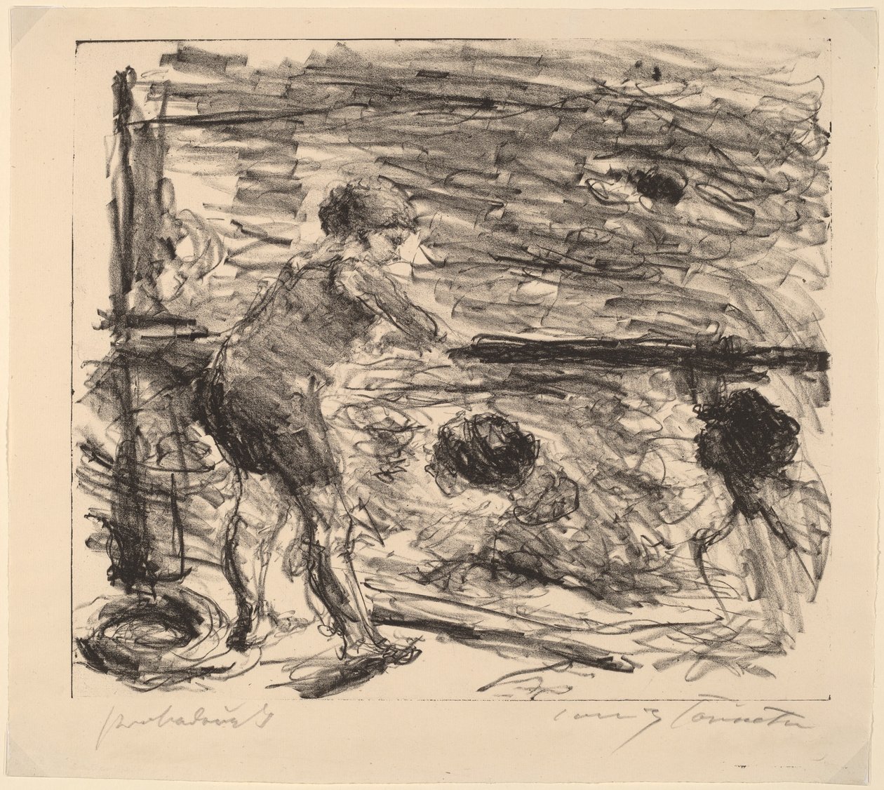 Badeanstalt (A fürdőház) alkotó: Lovis Corinth