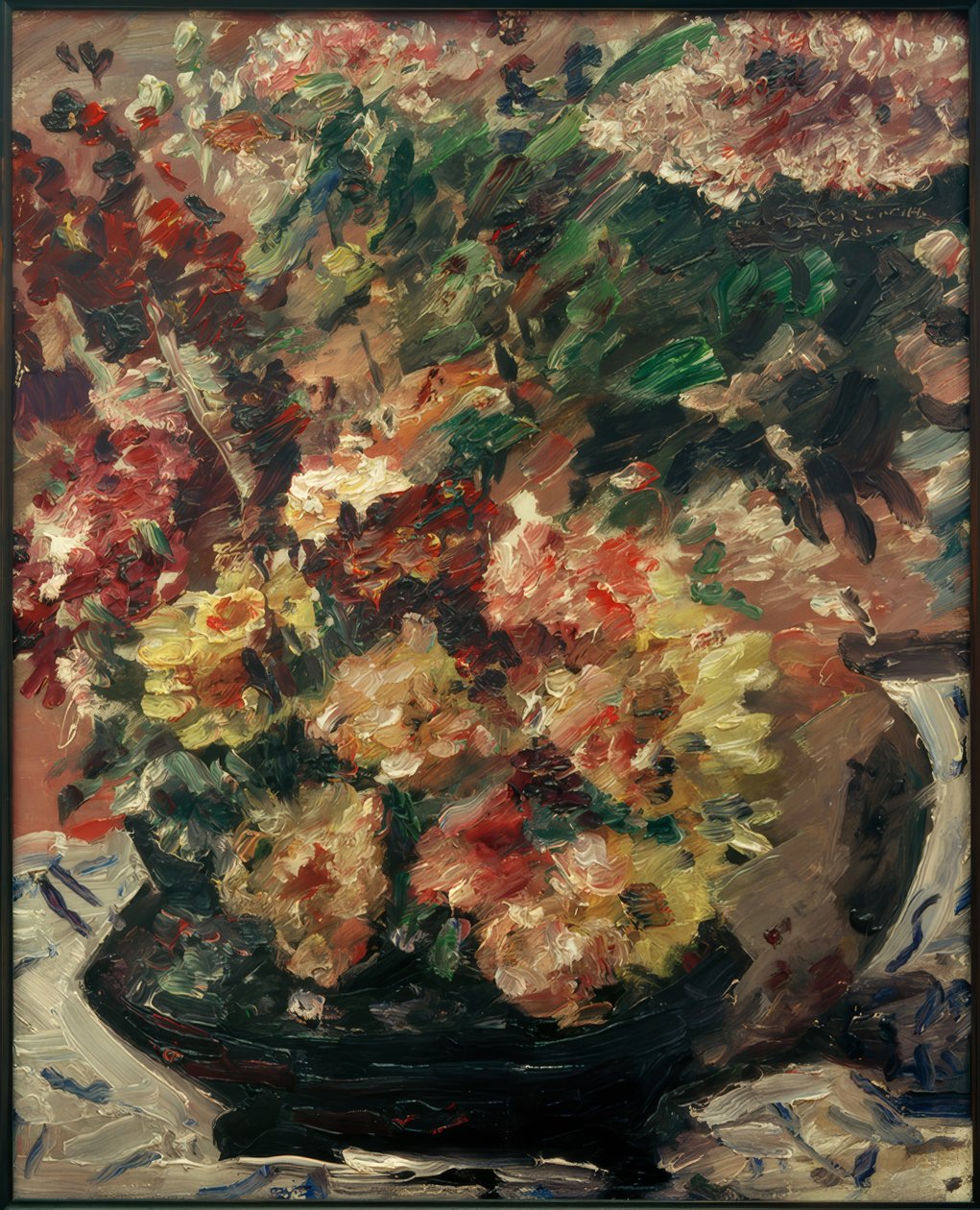 Virágok bronz kádban alkotó: Lovis Corinth