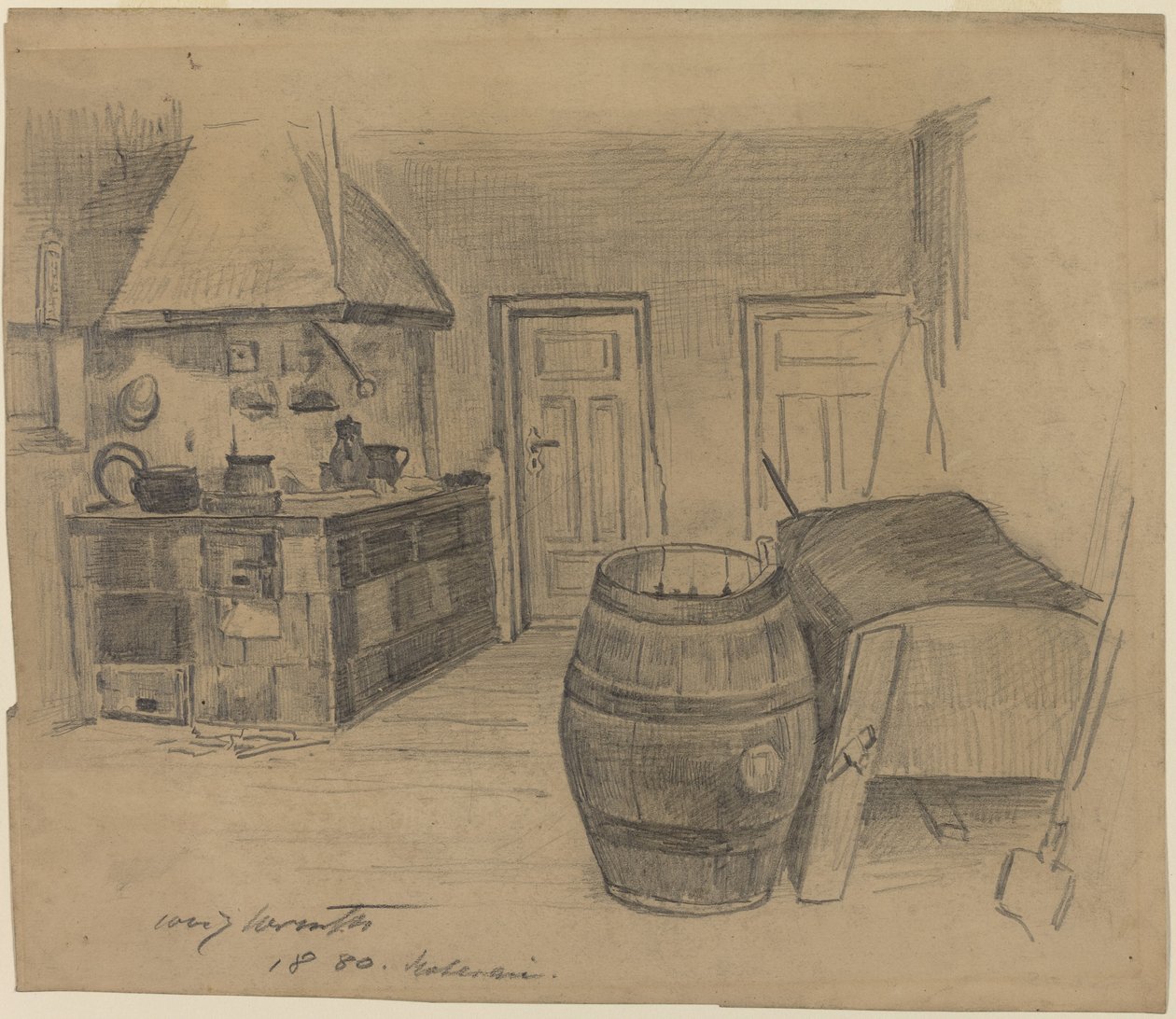 Belső, 1880. alkotó: Lovis Corinth