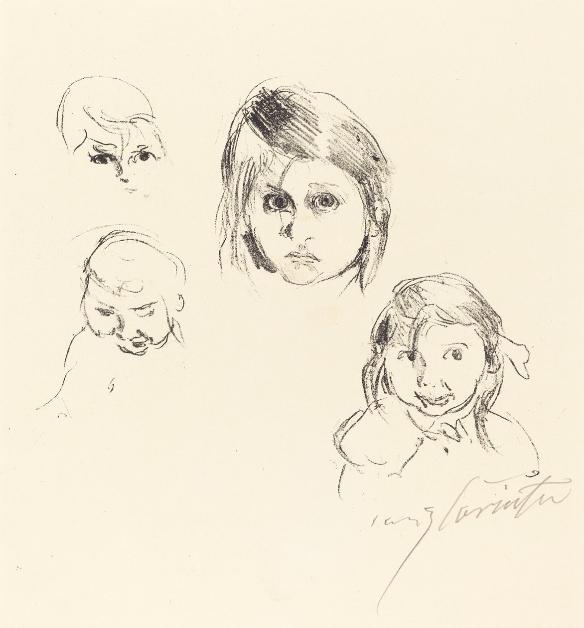 Kinderköpfe (Gyermekfejek) alkotó: Lovis Corinth