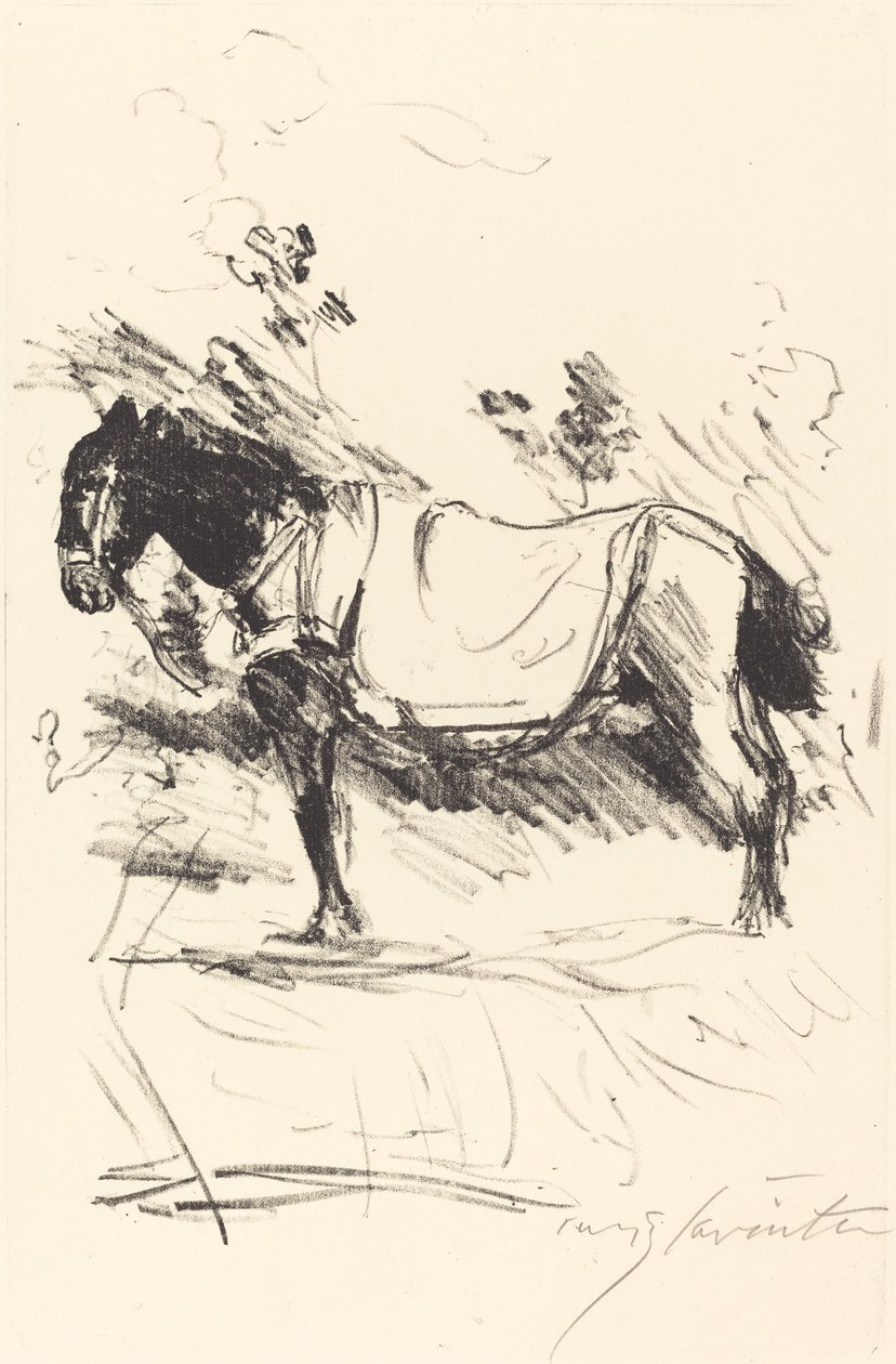 Reitpferd lovagló, 1916. alkotó: Lovis Corinth