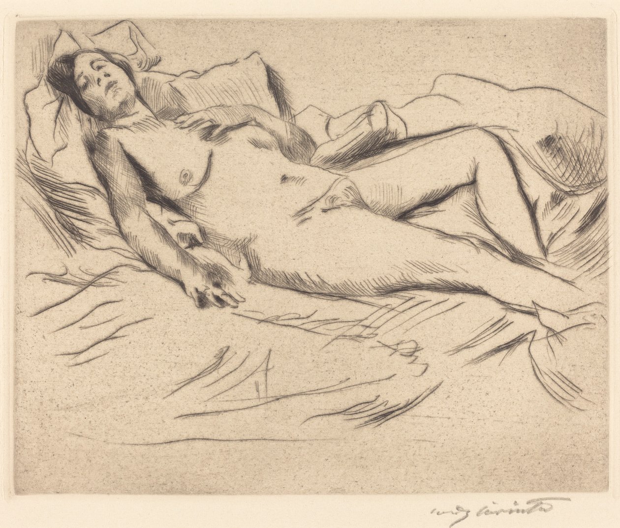 Alvó Nő alkotó: Lovis Corinth