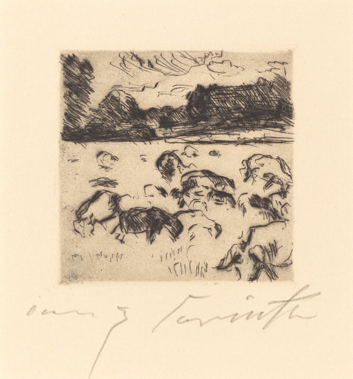Legelő juhok alkotó: Lovis Corinth