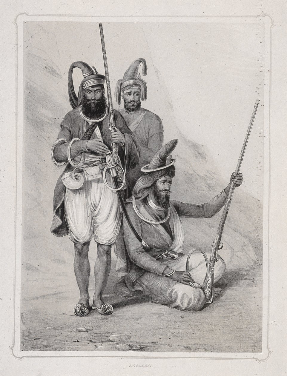 "Akalees", indiai harcosok, alkotó: Lowes Dickinson