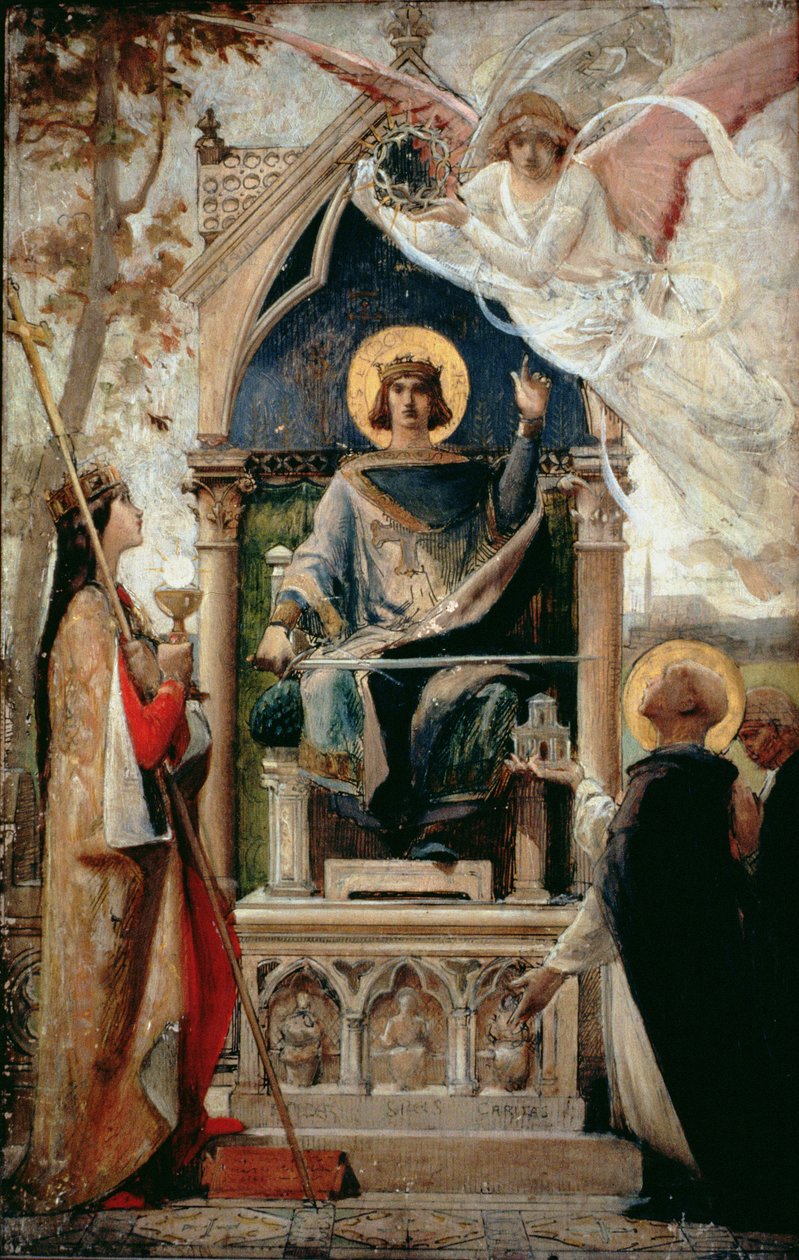 St. Louis, tanulmány egy 1888-ban, 1883-ban készült festményhez alkotó: Luc Oliver Merson