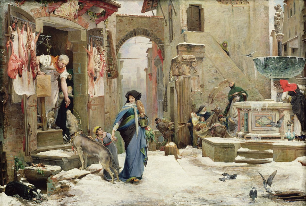 Gubbio farkasa, 1877 alkotó: Luc Oliver Merson